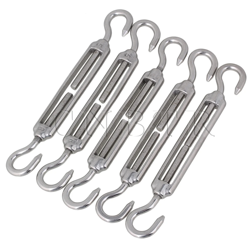 CNBTR 5pcs Hook to Hook Adjustable European Style 304 Stainless Steel