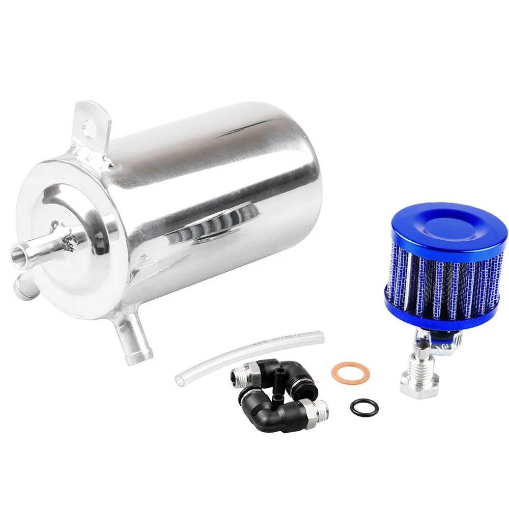 

0.5L Oil Catch Can with Air Filter Breather Engine Air Oil Separator Tank Reservoir