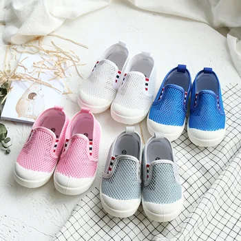 

2019 Summer Breathable Children Casual Shoes Elegant Elastic Net Shoe Baby Girls Boys School Shoes Cute Kids Sneakers Size 21-30