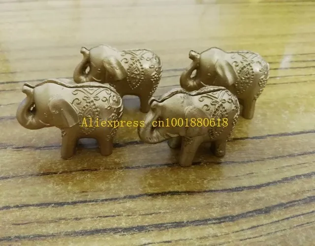50 шт./лот Счастливый золотой слон держатели для карт-указателей мест за столом держатель Бейджа Свадебные сувениры