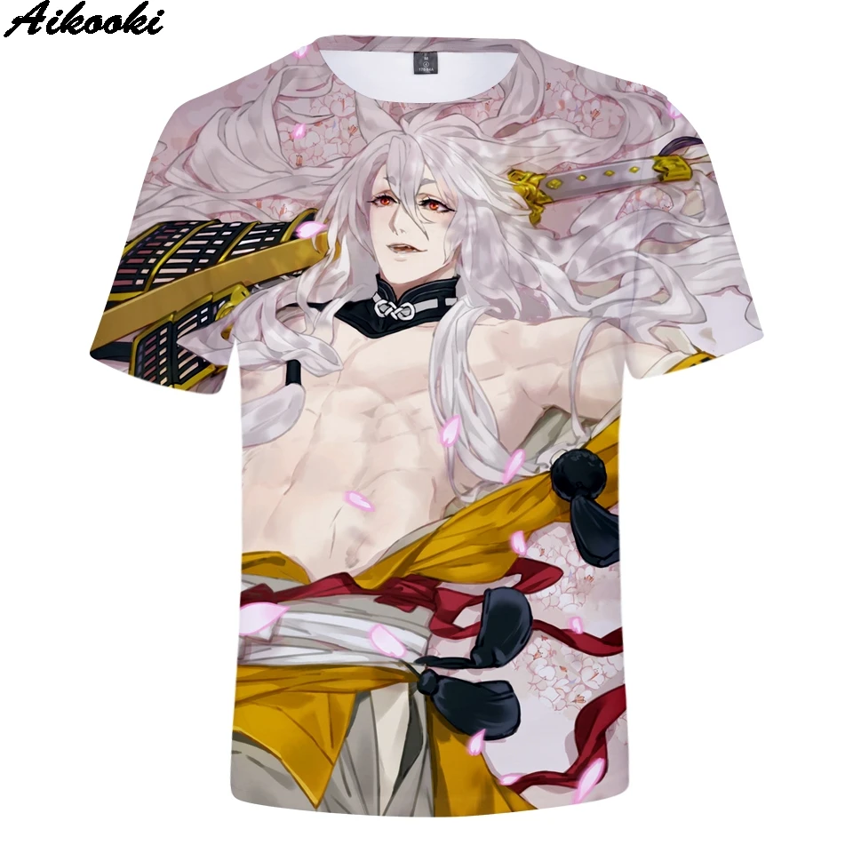 Горячая продажа 3D футболка Touken Ranbu Online Мужская/Женская мультяшная Harajuku дышащая