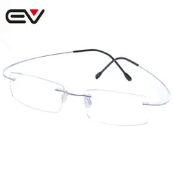 Модные мужские женские титановые оправы для очков ультралегкие эластичные оптические очки titanio gafas sin montura marco EV1356