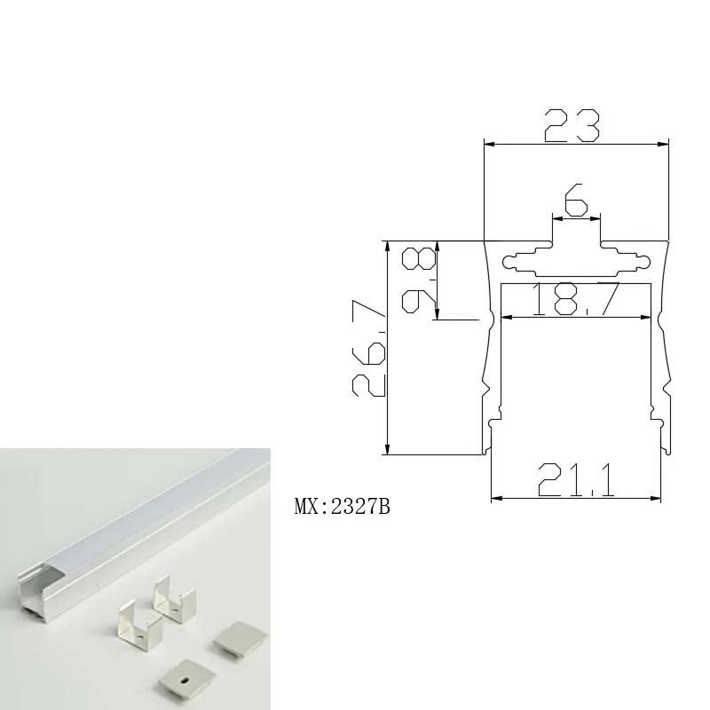 23x27 мм Светодиодные ленты алюминиевые каналы супер широкий для монтажа 18 мм Ширина 2835 5050 Светодиодные ленты алюминиевые каналы с диффузное