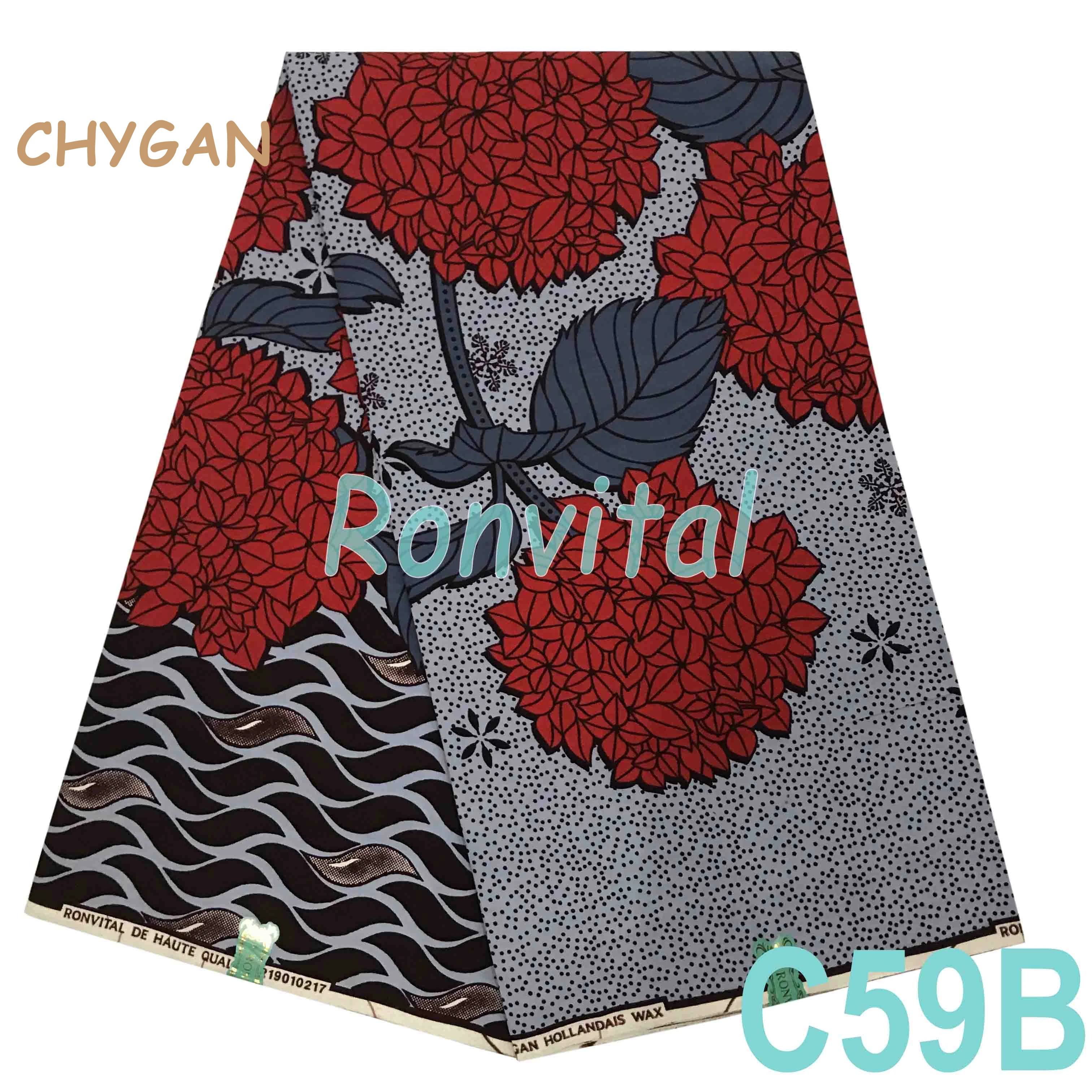

RONVITAL CHYGAN WAX HIGH QUALITY 100% COTTON PRINT MATERIAL DIY FABRICS 6YARDS/LOT FREE SHIPPING C59B