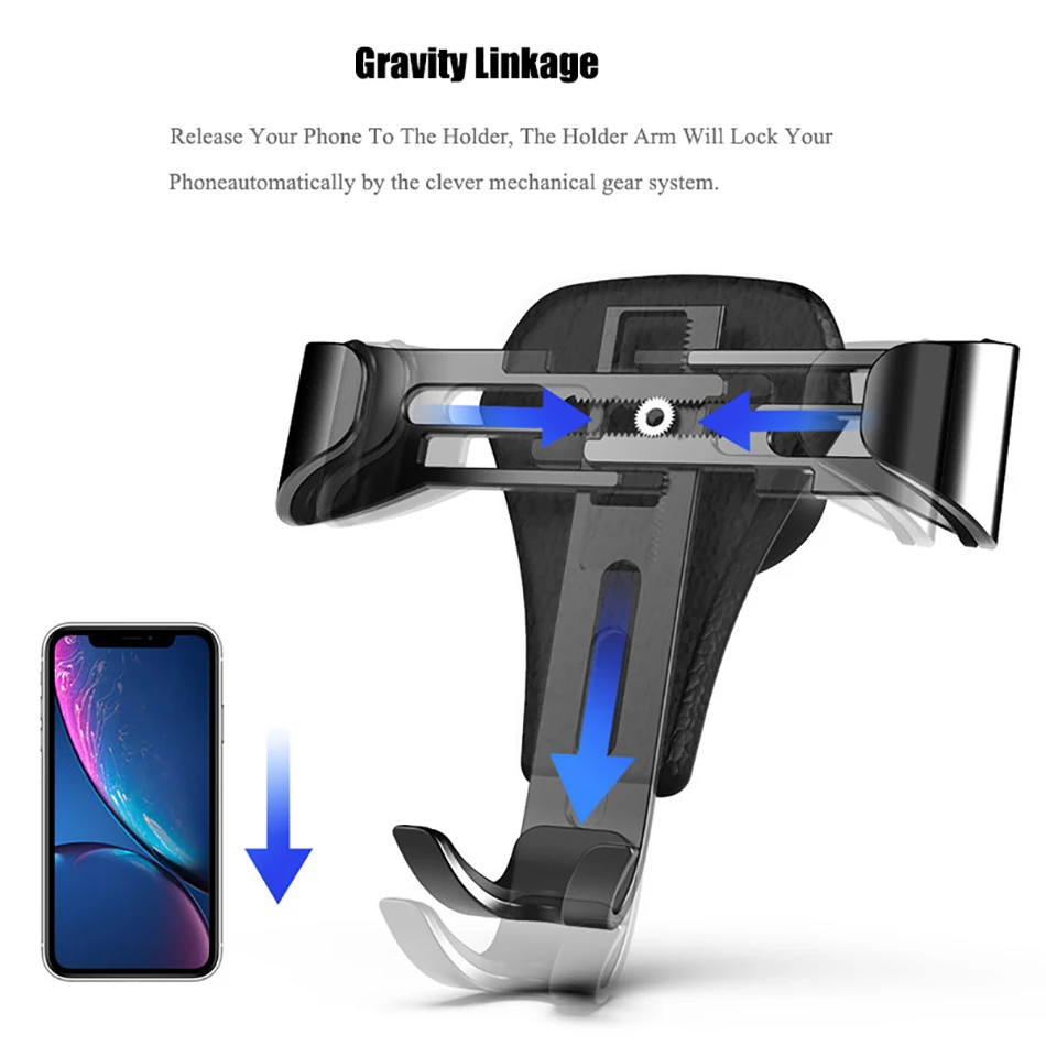 Gravity Auto Phone Holder For Phone in Car Air Vent Clip Mount No Magnetic Mobile Phone Holder Cell Stand Support For iPhone GPS