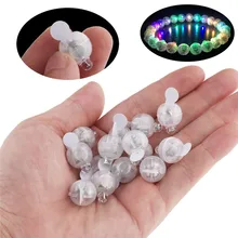 10 шт./лот, цветная круглая мини светодиодная RGB Вспышка, шар, лампа для новогоднего, Рождественского, свадебного торжества A521