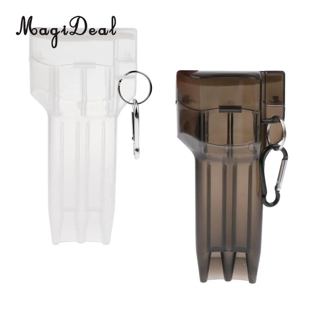 MagiDeal 2 Pieces Portable Dart Box Plastic Transparent Dart Case with