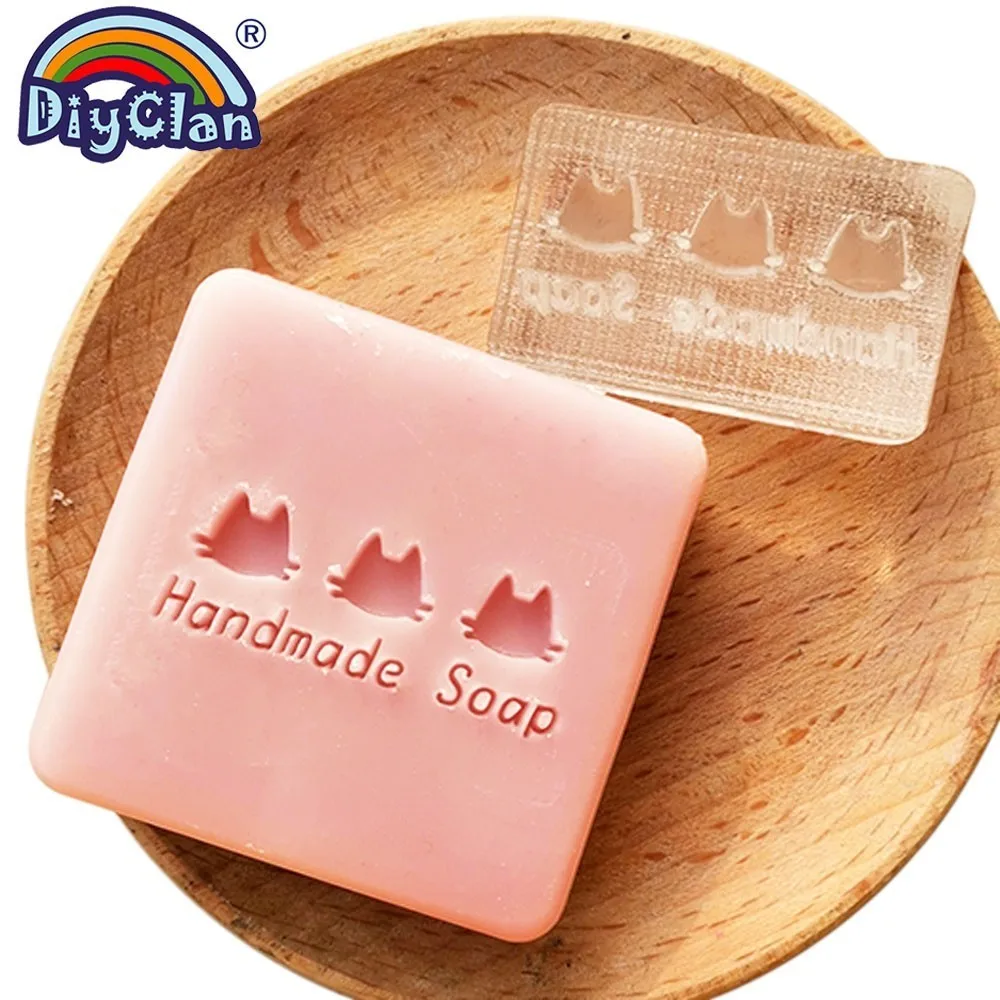 

Cat face handmade resin soap making stamp animal Clear diy natural organic stamps glass soap chapter acrylic chapter toolsZ0239S