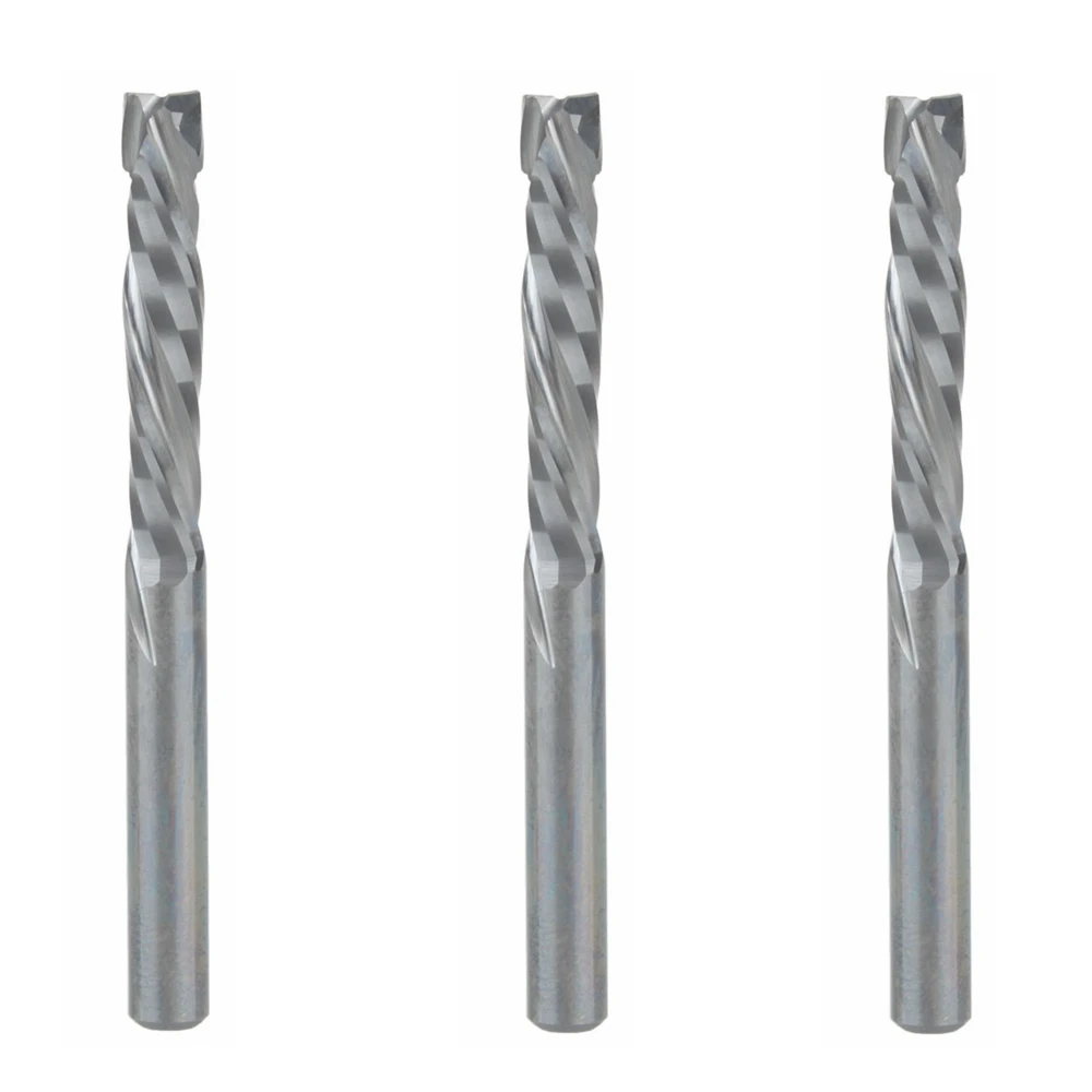 3pc 4x22mm UP DOWN Cut Two Flutes Spiral Carbide Mill Tool Cutter for