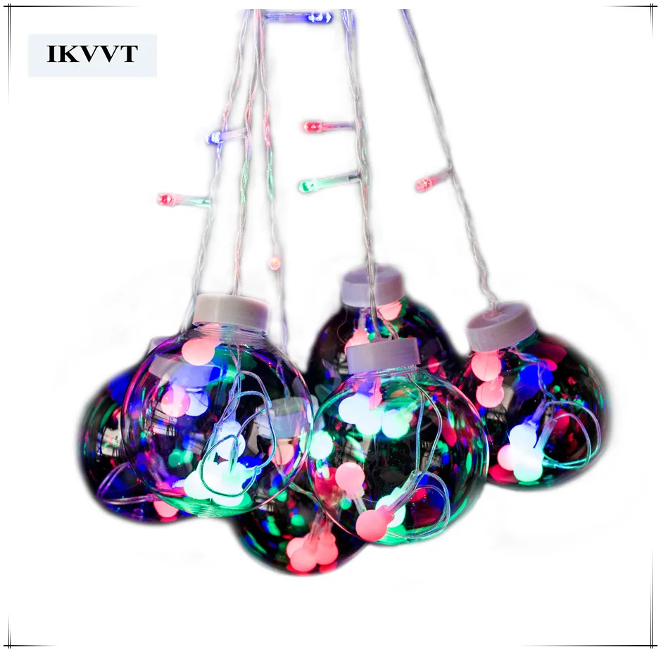 Hot Verkopen Gratis Verzending 3M Gordijn Bal Rgb String Outdoor Kerst