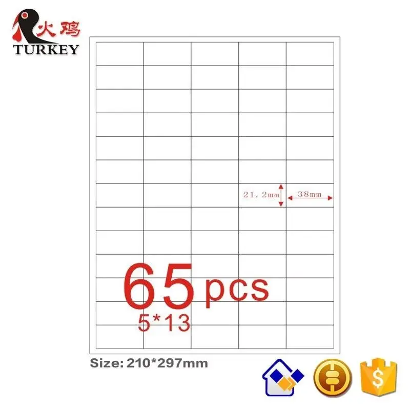 Self Adhesive Sticker Paper Sheet Address Label  1st class 50 x A4 White MATT 