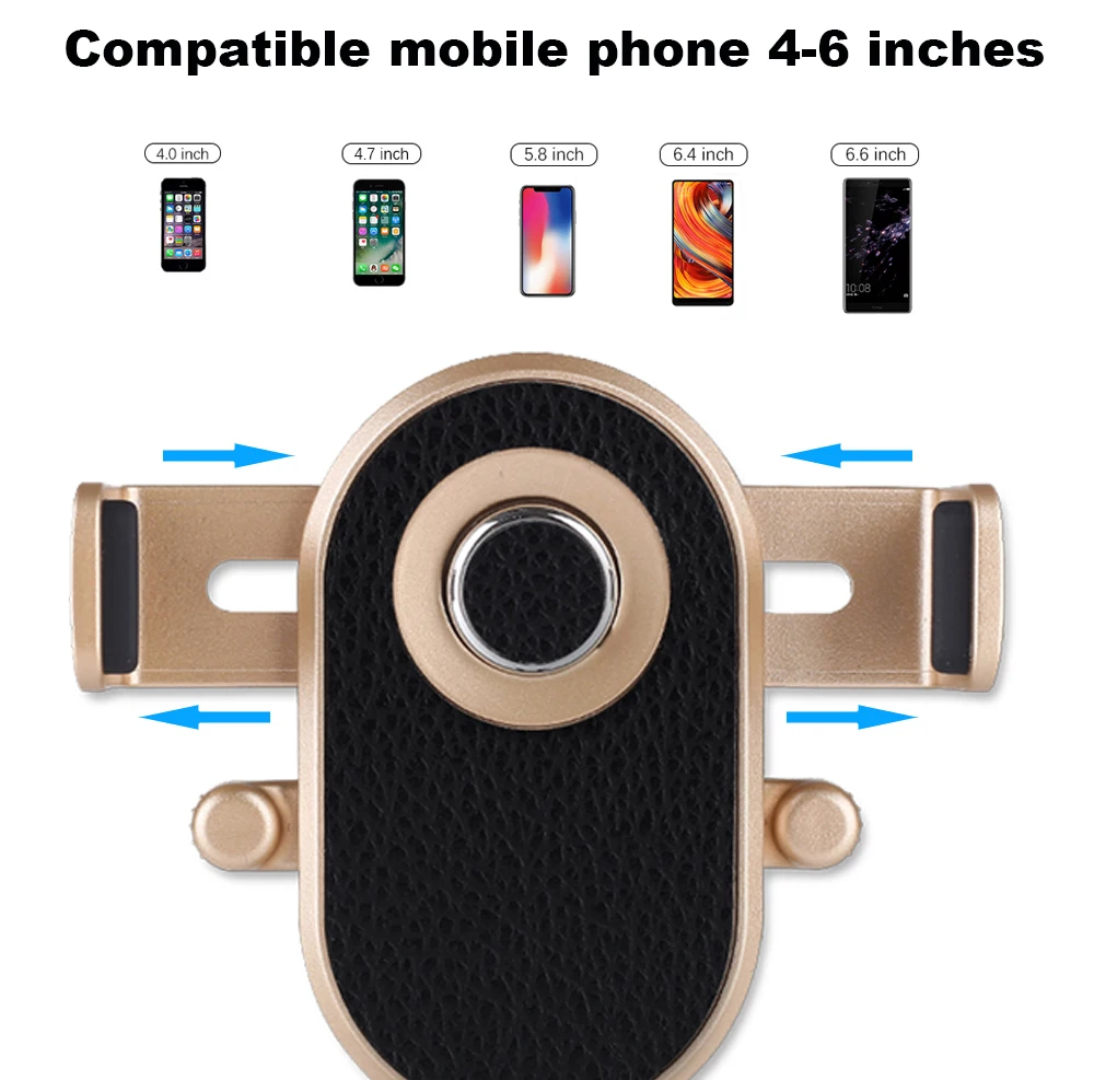 NYFundas 360 Degree Adjustable Car Phone Holder For iphone X 8 7 6 6S Plus Samsung S9 S8 Plus Note 9 Mount Clip Stand Smartphone (2)