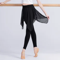 Falda de Gasa Lírica Algodón Gimnasia Fitness Yoga Pantalones de Baile de Ballet para Mujer Y Largo Capri Falda de Gasa Lírica Algodón Gimnasia Fitness Yoga Pantalones de Baile de Ballet para Mujer Y Largo Capri