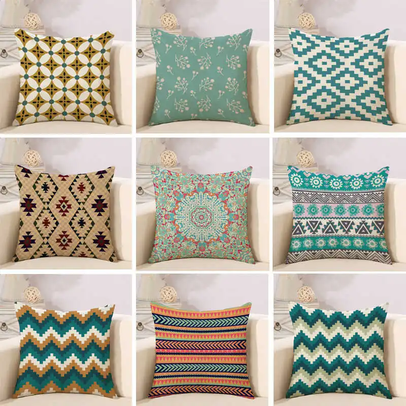 

pillowcase nordic minimalist geometric stripes linen cushion covers