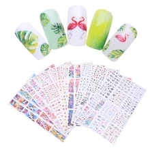 12 шт Наклейка на ногти водная наклейка роза цветок арбуз лист маникюр Дизайн ногтей переводная наклейка DIY Наклейка подвески