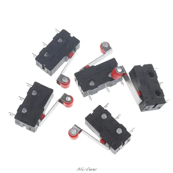 

10Pcs/Set Mini 3-Pin Tact Switch KW11-3Z 5A 250V Round Handle Clock Microswitch