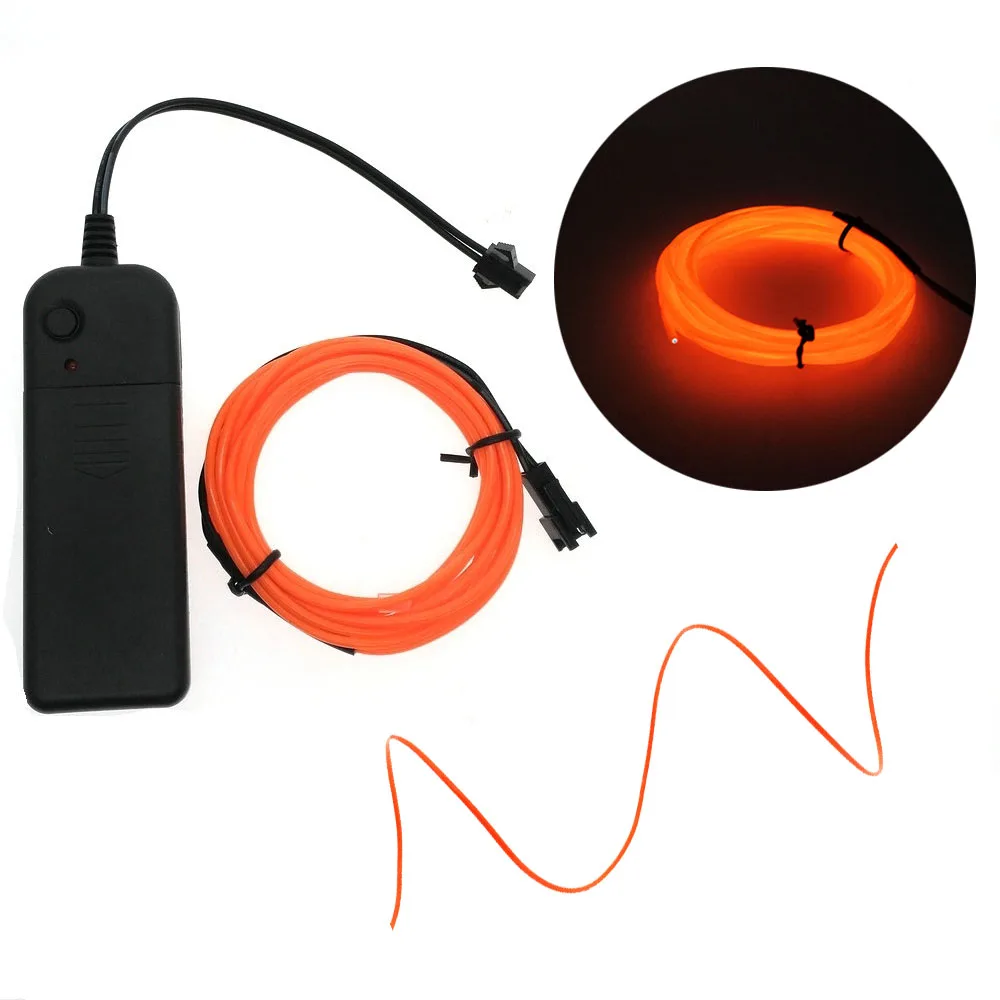 

1m/2m/3m/5m Neon Light Dance Party Decor Light Neon LED lamp Flexible EL Wire Rope Tube Waterproof LED Strip With Controller