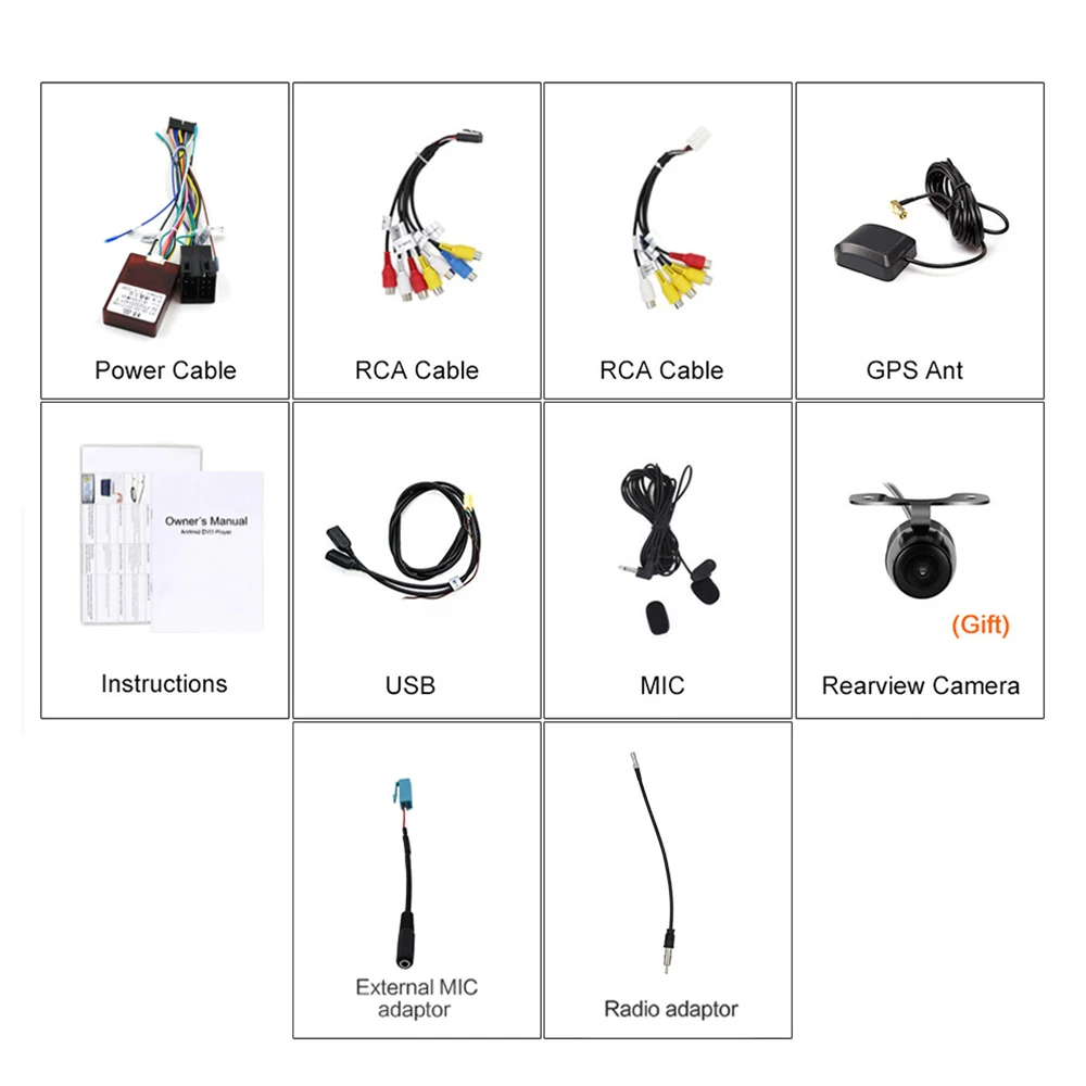 Clearance Eunavi Android 9.0 Car Radio Car Multimedia player GPS 1 Din DVD For Fiat/Grande/Punto/Linea 2007-2012 Radio FM 2G+32G 4