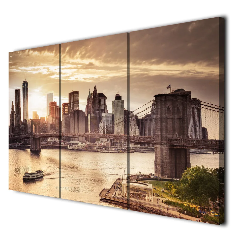 3-Pcs-Set-Framed-HD-Printed-Sunset-New-York-Manhattan-City-Picture-Wall-Art-Canvas-Print