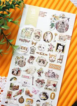 

Love cats mini sticky paper stickers for cellphone DIY album scapbook computer 15*9cm