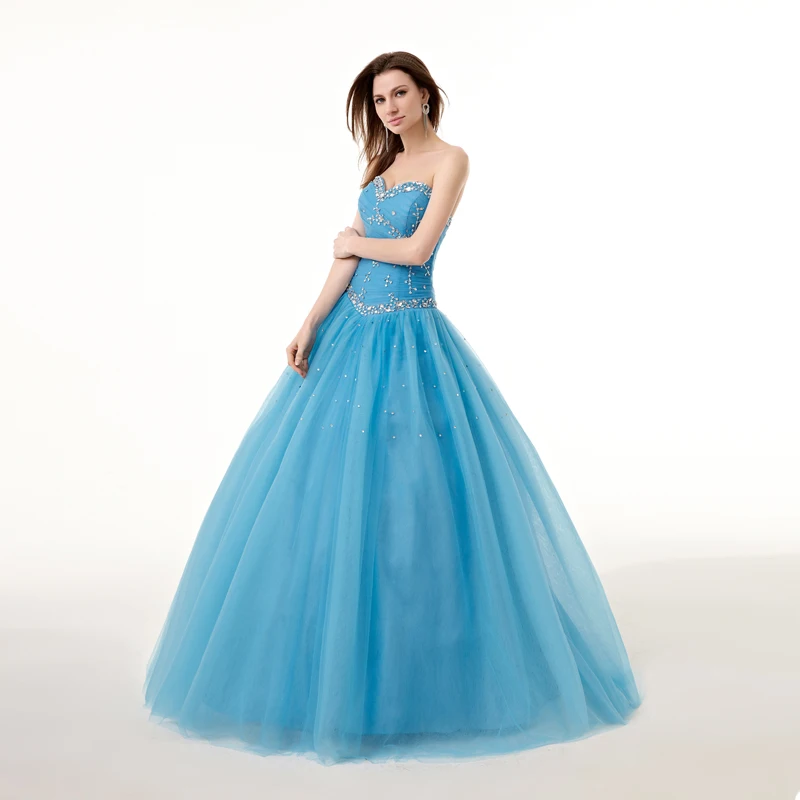 Forevergracedress Реалистичные Фотографии Синий Quinceanera платье новое поступление Бусины