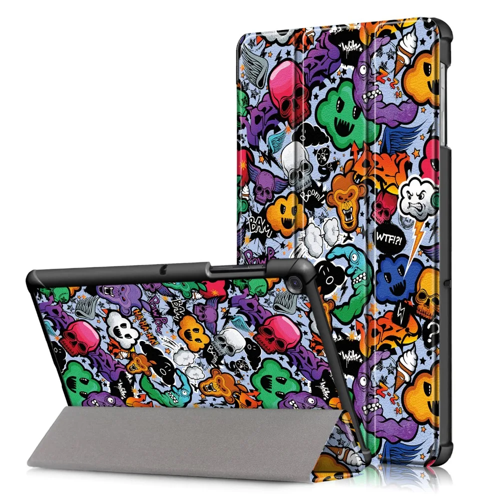 

Tablet Case for Samsung Galaxy Tab S5E 10.5 T720 T725 2019 Coque Colorful Print Folio Trifold Leather Stand Cover Skin Funda