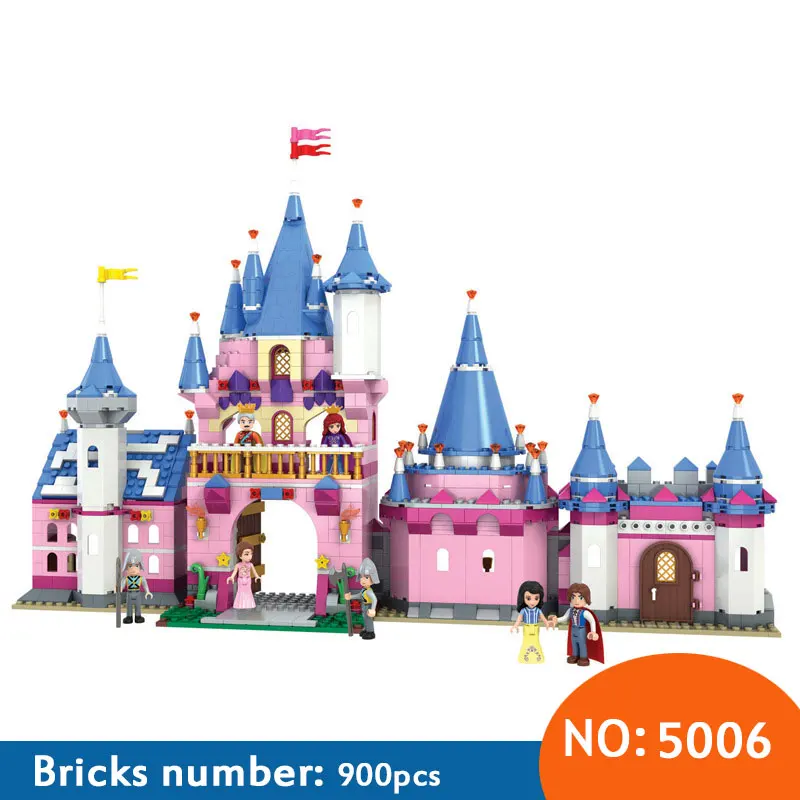 

AIBOULLY 2017 New 900pcs Chateau Princess Snow White Queen's Palace Carriage Girl Toy Building Blocks Assembled Free Shipping