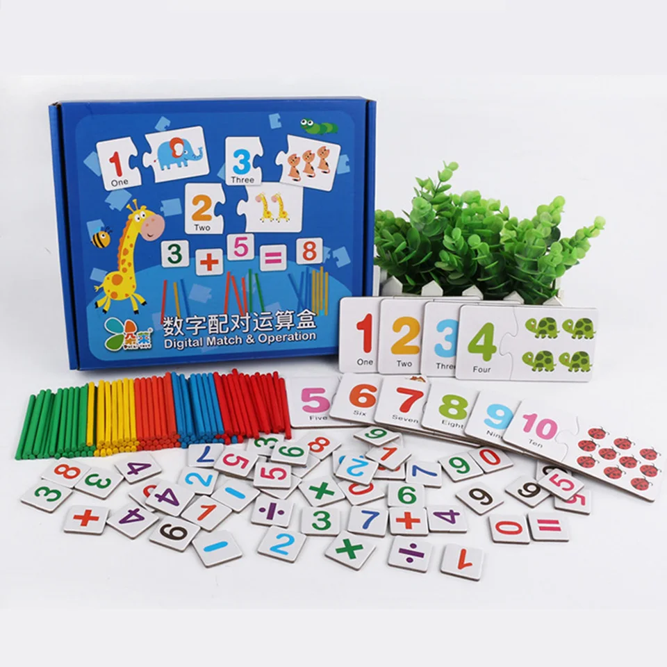 

Woodentoys Puzzle Toy Games Educational Clever Edition Digital pairing operation Fun Baby Early Learning Toys Develop Wisdom