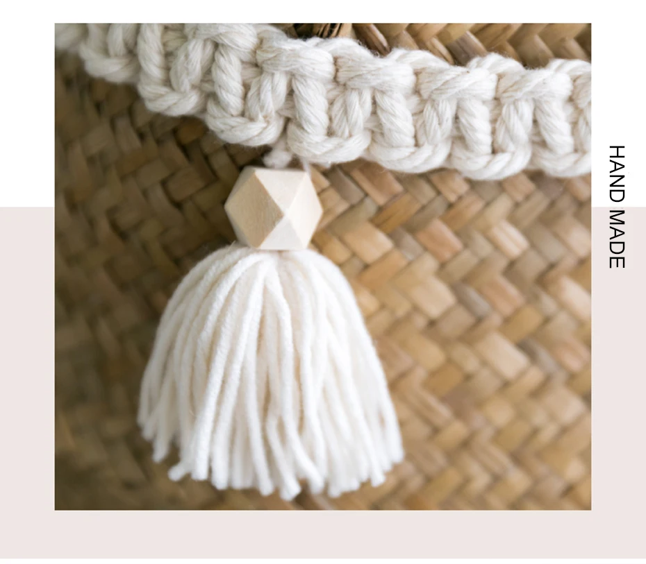 Макраме украшение плетеная корзина садовый цветочный горшок кабинет плетеная корзина для хранения Домашний Органайзер корзина