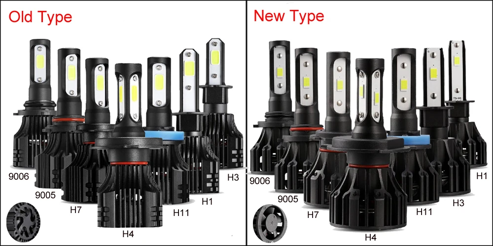 Oslamp T5 72 Вт H4 светодиодный фонарь для автомобиля 6500 К Белый COB чипы все-в-одном светодиодный H7 автомобильные фары с охлаждающим вентилятором 12 В H11 9005 9006 HB4