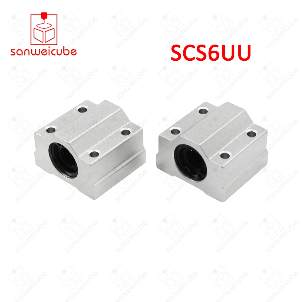 

1pcs Linear Motion Ball Bearings Slide Block Bushing For SCS6UU 6mm Linear Ball Bearing Block 3D Printer Part for CNC Router