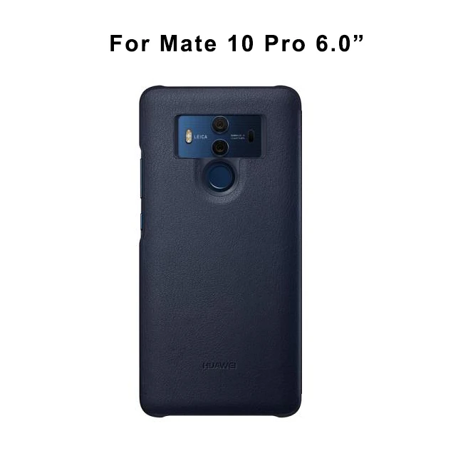 Официальный чехол для huawei mate 10/mate 10 Pro С Откидывающейся Крышкой, умный чехол для телефона из искусственной кожи с окошком для mate 10 mate 10 Pro - Цвет: Blue for Mate 10 Pro