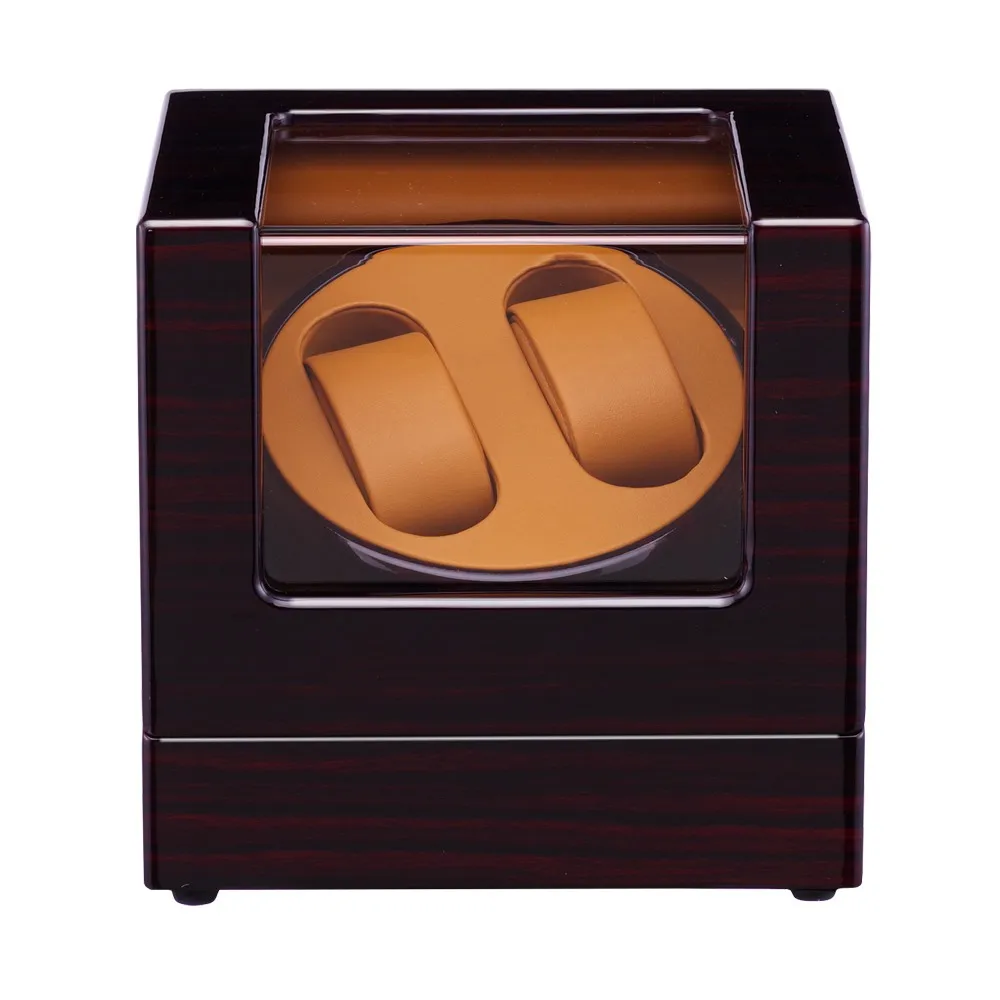 Dobadoura do Relógio Caixa de Armazenamento de Madeira 2 + 0 Display Case Rotação Automática Fora é Rosa Vermelha Preto Interior Marrom 19 Novo Estilo lt