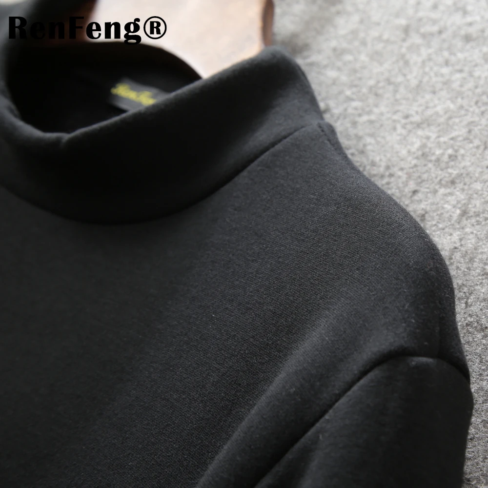 Men's Tops Tees 2018 summer new cotton high neck Long sleeve t shirt men fashion trends fitness tshirt Under shirt free shipping (8)