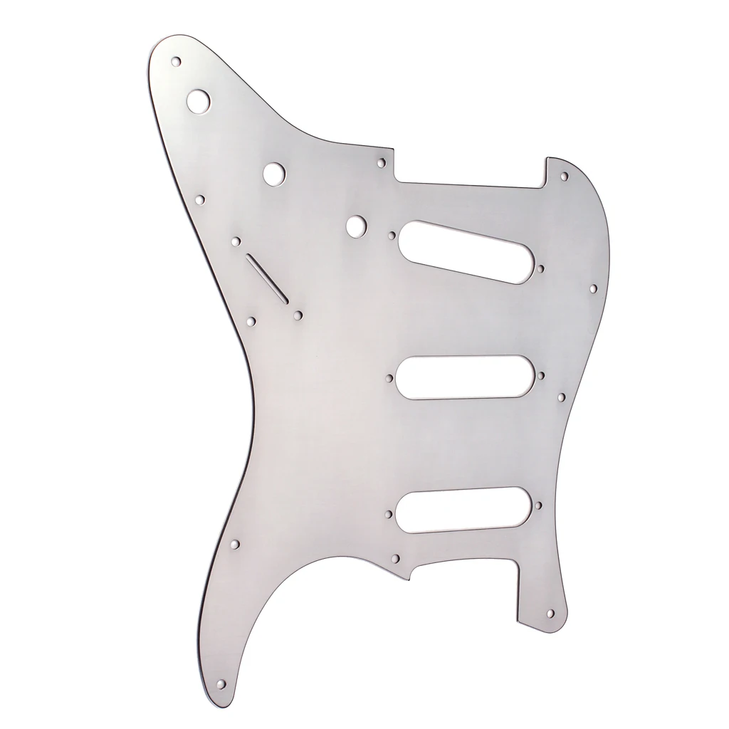 Aluminum Alloy SSS Guitar Pickguard Scratch Plate Pickups for ST Electric Guitar Accessories Silver