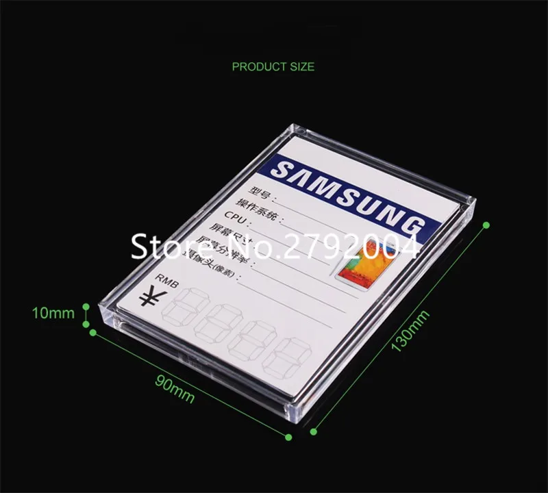 Titular da Etiqueta de Preço Lote Plástico Acrílico Tenda 13*9 cm 10 Pçs - 3 Cheap Sistema EAS