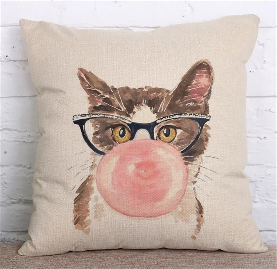 لطيف القط الكلب الحيوان القطن الكتان الزخرفية كرسي مكتب غطاء الوسادة خمر ديكور المنزل أريكة رمي كيس وسادة لطيف القط الكلب الحيوان القطن الكتان الزخرفية كرسي مكتب غطاء الوسادة خمر ديكور المنزل أريكة رمي كيس وسادة