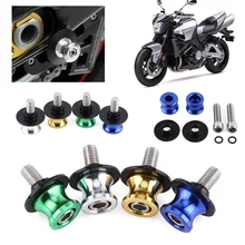 1Pair 10mm CNC Aluminum Swingarm Spools Slider Universal Rear Motorcycle Stands Screws For Kawasaki Ninja 250 ER6 Z 250 ER6F NEW