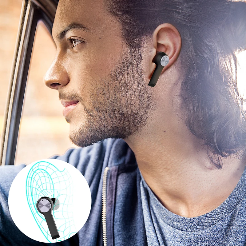 T10 True Беспроводной наушники СПЦ Bluetooth 5 0 с двойной микрофон Touch Управление стерео