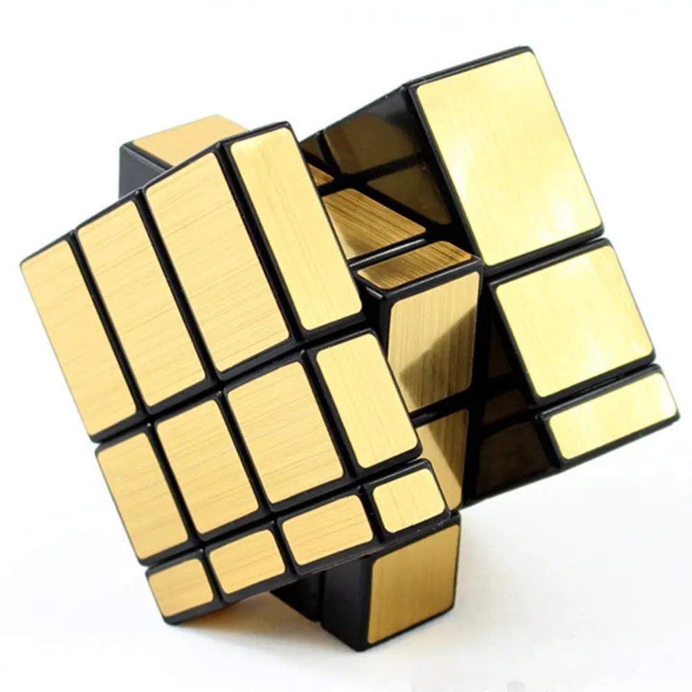 D FantiX Shengshou зеркальный куб 3x3 скоростной Золотые Зеркальные блоки головоломки