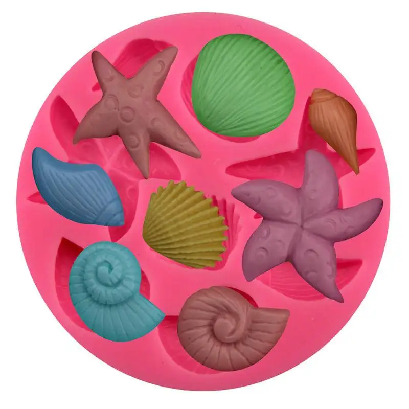 Sea Starfish Snail Conch Shell Shaped Tools Molds Bake Cake Decorations | Дом и сад