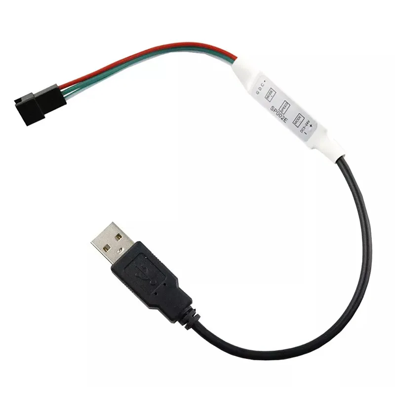 USB 3 кнопки управления диммер для 5V 3pin WS2812 RGB 5050 LED Pixel полосы модуль света с JST