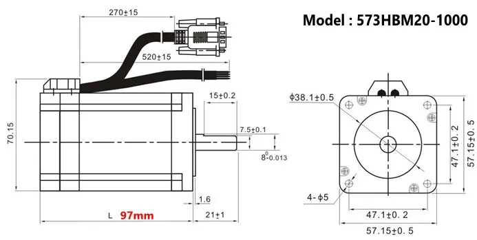 Замкнутый контур Leadshine драйвер комплект 2NM HBS507 573HBM20-1000 3 фазный мотор сервопривода с 1000 линия датчика