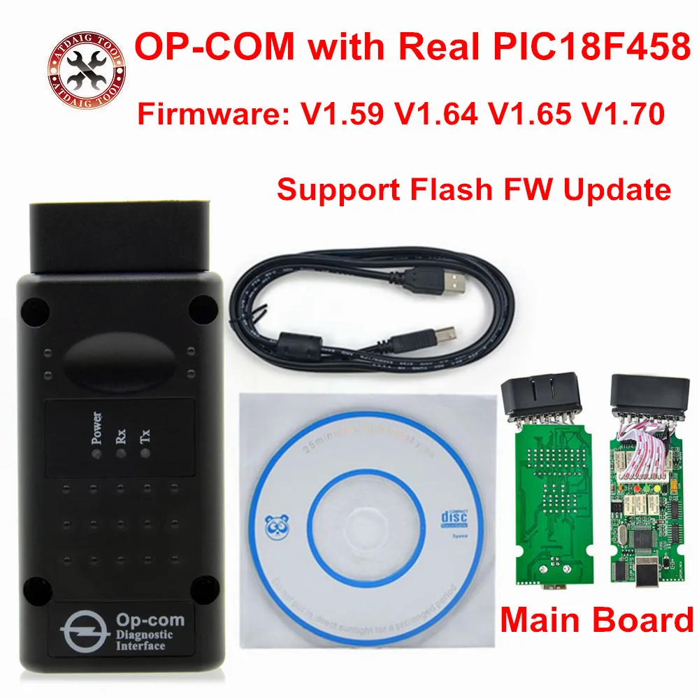 

2018 Newest OPCOM V1.64 1.70 1.95 For Opel OBD2 Opel OP-COM Interface Scanner Diagnostic Tool With Real PIC18F458 Chip Free Ship