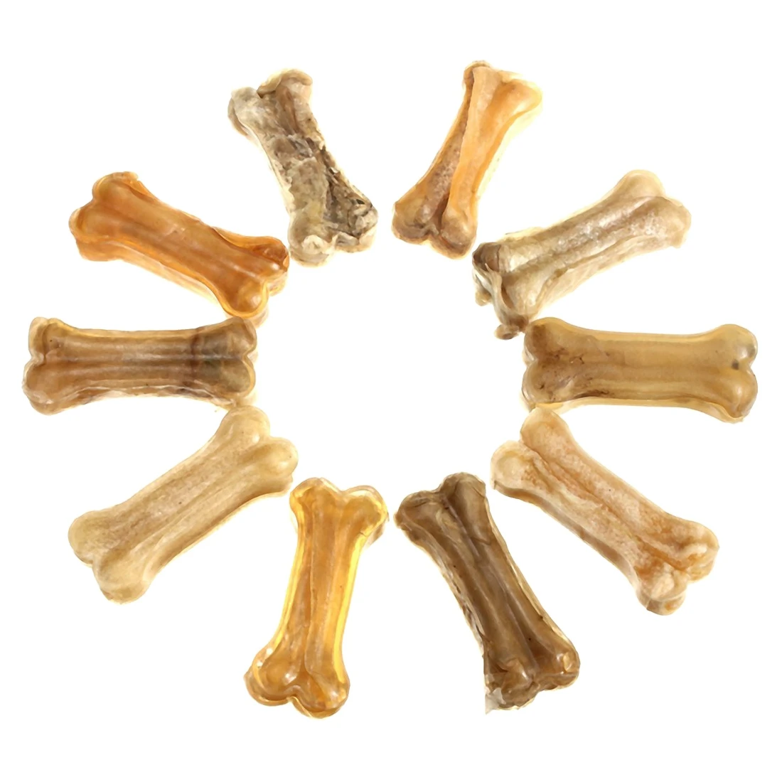 JJBS MOYUAN 10x Chewing Bones Dog Chews Bones Dental care treats Buffalo leather treatsin Dog