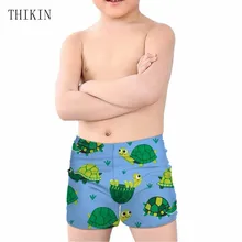 THIKIN забавные мультипликационные животные морская черепаха принт плавки для мальчиков Быстросохнущий детский купальник купальный детский пляжный купальник