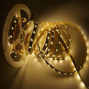 

5m/lot DC 2 colors in 1 chip 12V 5050 LED Strip Dual White CW/WW CCT color temperature LED tape Lights ribbon free shipping