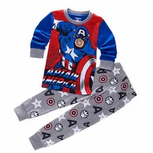 Осень г.& зима для маленьких мальчиков Женская одежда для сна комплекты одежды милые пижамы для девочек с героями мультфильмов комплект одежды для детей