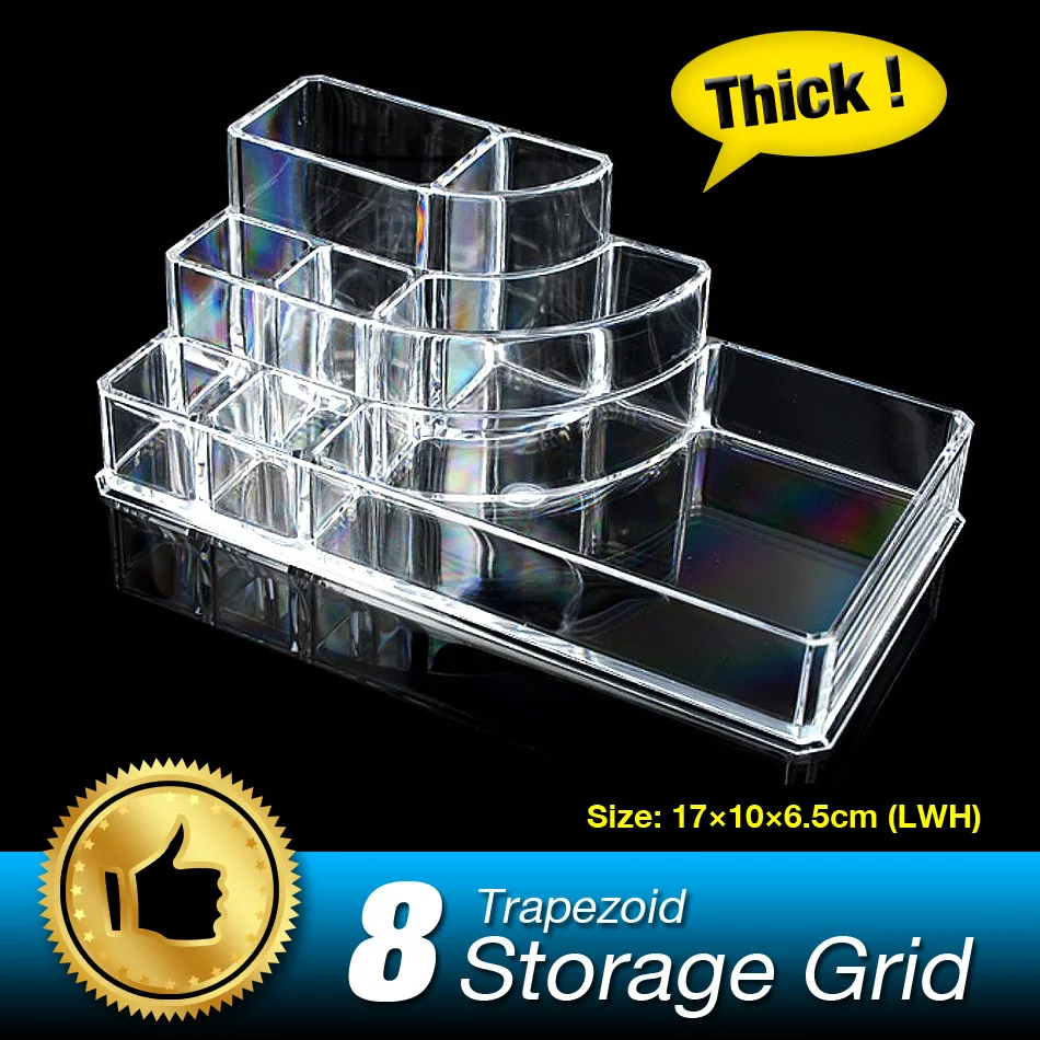 

2017 High Quality Clear Makeup Jewelry Cosmetic Storage Display Box Acrylic Case Stand Rack Holder Organizer Hot Sale