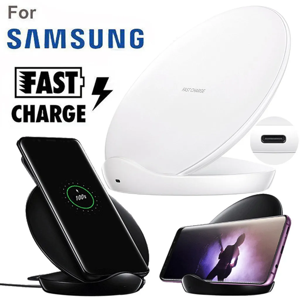 Беспроводное зарядное устройство Qi для Samsung Galaxy S9 S8 Plus Xiaomi mi 9 модная док-станция